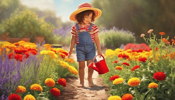 Jardiner avec un arrosoir enfant : une expérience ludique et pleine de couleurs