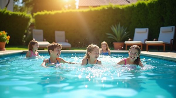 Piscine coque à fond plat : profondeur, sécurité et baignade pour tous