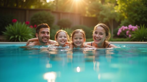 Piscine coque à fond plat : profondeur, sécurité et baignade pour tous