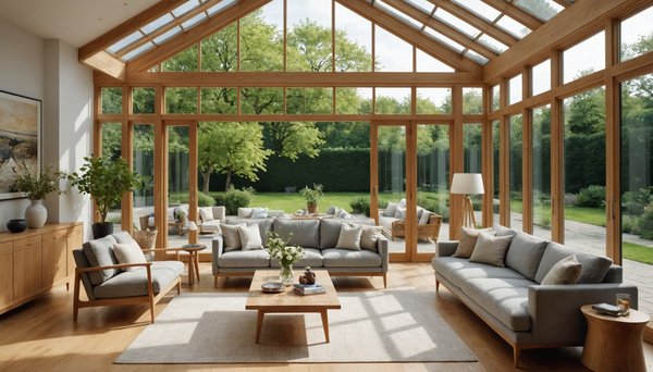 Rehaussez l'élégance de votre maison avec une verrière en bois pour plus de luminosité.